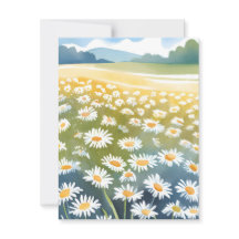 Campo de Margaridas | Pintura Floral de Prado de F