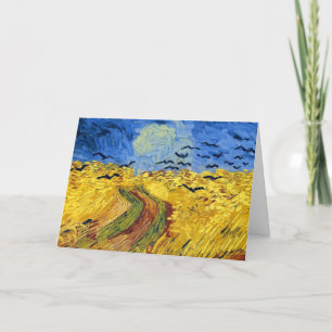 Cartão De Agradecimento Campos de Trigo de Van Gogh pintura impressionista
