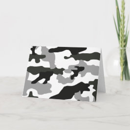 Cartão De Agradecimento Camuflagem cinza urbana nº 15 estampa
