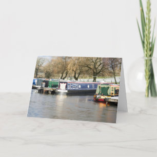 Cartão De Agradecimento Canal Congelado de Barcos Estreitos