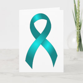 Cartão De Agradecimento Câncer de ovário| Cancer Cervical - Fita Teal