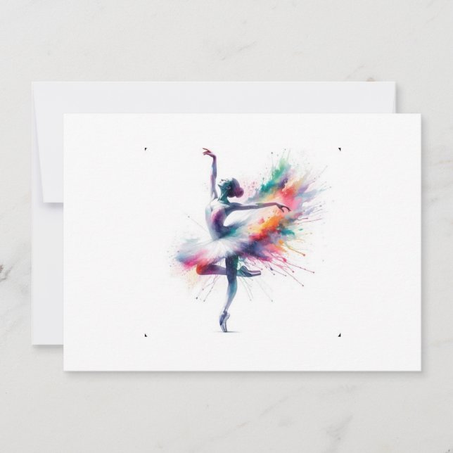 Cartão De Agradecimento Caneca Dançarina Bailarina (Frente)