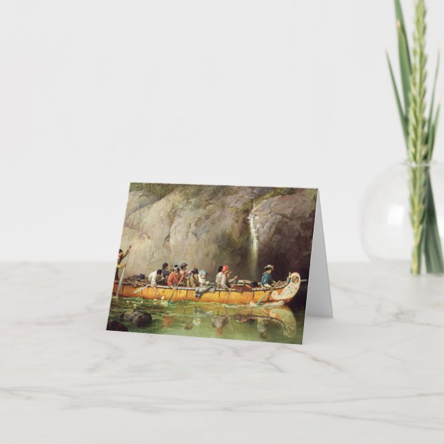 Cartão De Agradecimento Canoagem Banida por Voyageurs Passando por Caieira (Frente)