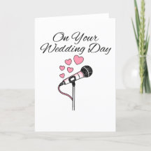 Cantor Wedding Card Músico Vocalista