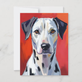 Cartão De Agradecimento Cão de estimação pintura dálmata