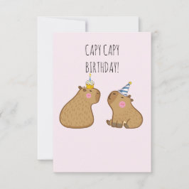 Cartão De Agradecimento Capy Birthday