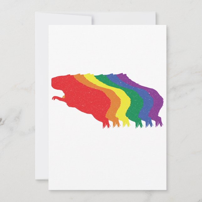 Cartão De Agradecimento Capybaras LGBTQ Rainbow Water Pig Transgender (Frente)
