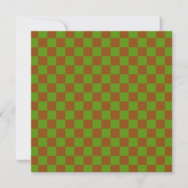 Cartão De Agradecimento Caramel apple checkered board pattern (Frente)