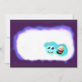 Cartão De Agradecimento Caras felizes fruta e cupcake