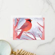 Cardinal Vermelho | Bela Pintura em Aquarela