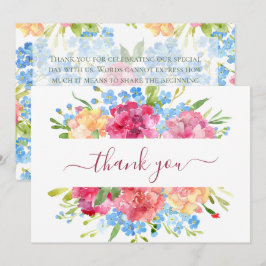 Cartão De Agradecimento Carnações e Esqueça o Casamento de Nots