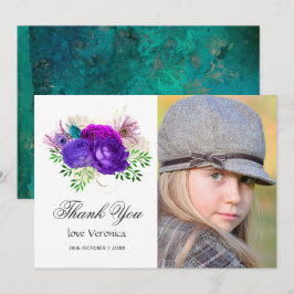 Cartão De Agradecimento Carnaval Espanhol Quinceañera Floral Aquarela T