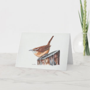 Cartão De Agradecimento Carolina Wren Art Card