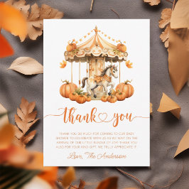 Cartão De Agradecimento Carousel Rustic Fall Little Bompkin está a caminho