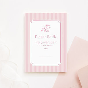 Cartão De Agradecimento Carrinho-Carrinho-Cachorro Fralda Raffle