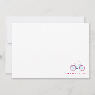 Cartão De Agradecimento Carro de bicicleta Obrigado Nota
