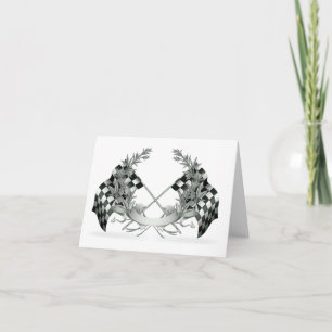 Cartão De Agradecimento Carro de Corrida Automática Obrigado ou Nota de Va