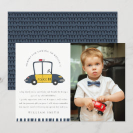 Cartão De Agradecimento Carro de Polícia Fofo Resgate Crianças Foto Aniver