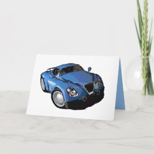 Cartão De Agradecimento Carro dos desenhos animados