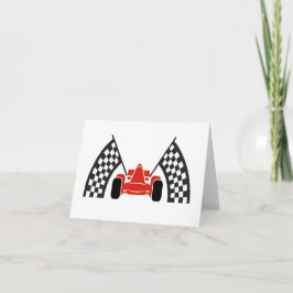 Cartão De Agradecimento Carro Race Obrigado ou Nota de Vazio