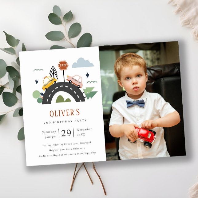 Cartão De Agradecimento Carros De Veículos Urbanos Foto De Aniversário De  (Criador carregado)