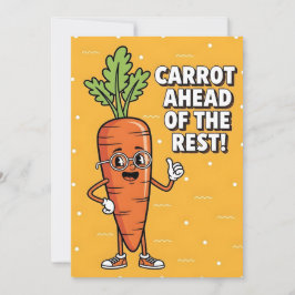 Cartão De Agradecimento Carrot Ahead of the Rest veggie lover healthy food