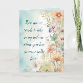CARTÃO DE AGRADECIMENTO CARTA DE CONDOLÊNCIAS FLORAL SWEEP