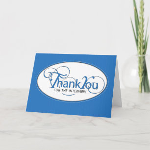 Cartão De Agradecimento Carta de Recomendação Obrigado em Escrito Azul