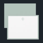 Cartão De Agradecimento Carta Do Monograma Verde Sage - Obrigado Nota<br><div class="desc">Carta Verde Sage Obrigado Nota Cartão,  mínimo,  luxo,  simples,  minimalista,  monograma,  iniciais,  moderna</div>