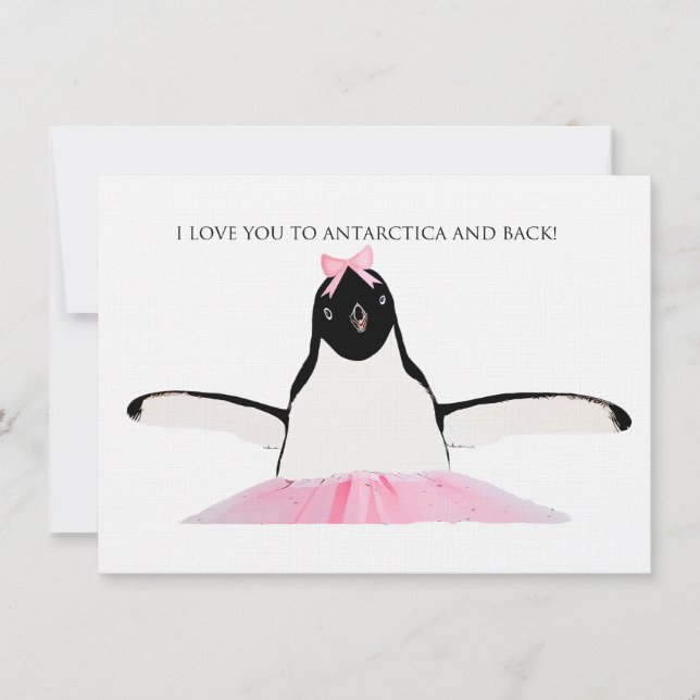 Cartão De Agradecimento Carta Personalizada Antártica (Frente)