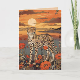 CARTÃO DE AGRADECIMENTO CARTA REGAL CHEETAH PARA TODAS AS OCASIÕES