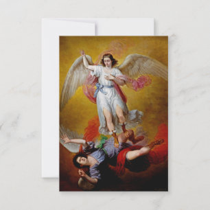Cartão De Agradecimento Carta Santa do Arcanjo Miguel Triunfo de Deus