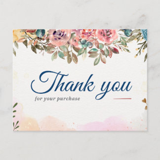 Cartão de agradecimento cartão postal 