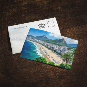 Cartão De Agradecimento Cartão-postal Copacabana Beach Rio Brazi