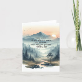 Cartão De Agradecimento Cartão-postal da Escritura de Cores-d'Água Cristã