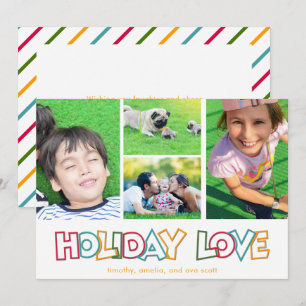 Cartão De Agradecimento Cartão-postal de Feliz de Amor Feriado e Foto Bril