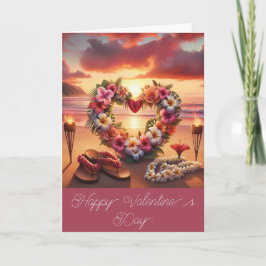 Cartão De Agradecimento Cartão-postal romântico havaiano personalizado