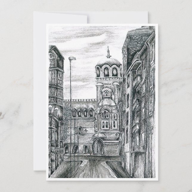 Cartão De Agradecimento Cartão, Sofia Capital da Bulgária (Frente)