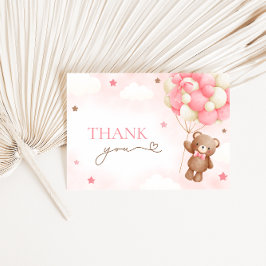 Cartão De Agradecimento Cartazes De Urso De Teddy Rosa Rosa Muito Obrigado
