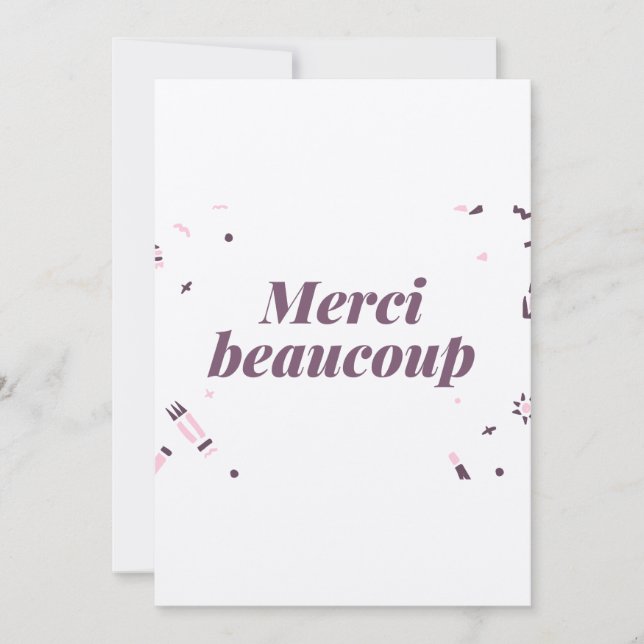 Cartão De Agradecimento carte de remerciement mariage (Frente)