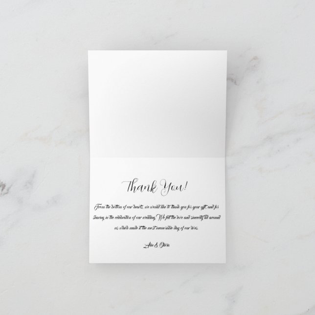 Cartão De Agradecimento Carte De Remerciements Modern Watercolor Botanical (Interior)