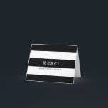 Cartão De Agradecimento Cartes de Rayures Noires Modernes Merci<br><div class="desc">Do qui vous dos cartes dos cartes dos élégants de Merci texte peuvent do votre do avec dos personnalisés do être. O d'origami do d'impression de Visitez le magasin derrama o vœux de DES concepção de carte de mais!</div>