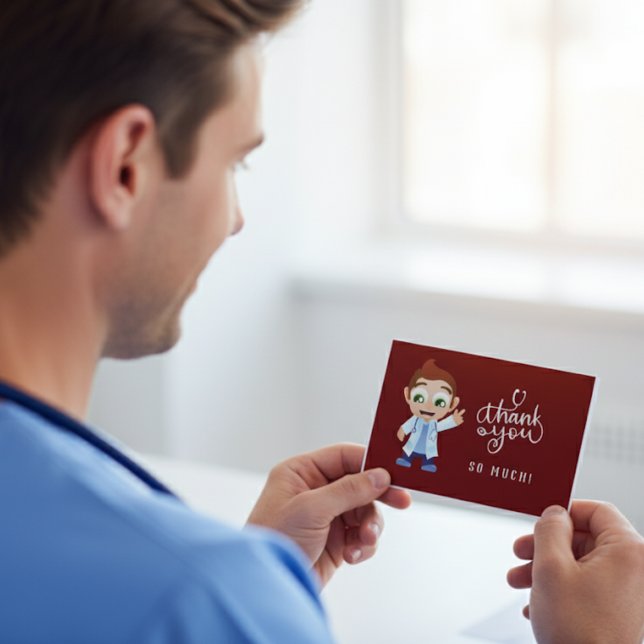 Cartão De Agradecimento Cartografia Doutor Red Obrigado (Criador carregado)