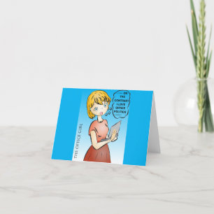 Cartão De Agradecimento Cartoon do Office Politics