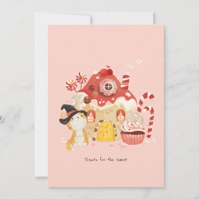 Cartão De Agradecimento Casa de Gingerbread (Frente)