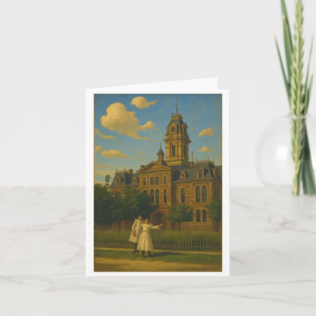 Cartão De Agradecimento Casaco de Vintage (Frente)