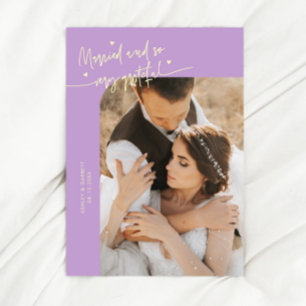 Cartão De Agradecimento Casados e Gratos Foto de Casamento Wisteria