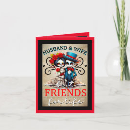 Cartão De Agradecimento Casal Bonito Caveira de Açúcar