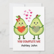 Casal de Abacate Kawaii Você Me Completa