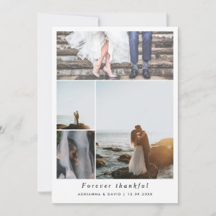 Cartão De Agradecimento Casal Para Sempre Grato Colagem de Fotos Casamento